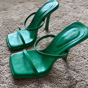 Green Strappy Heels